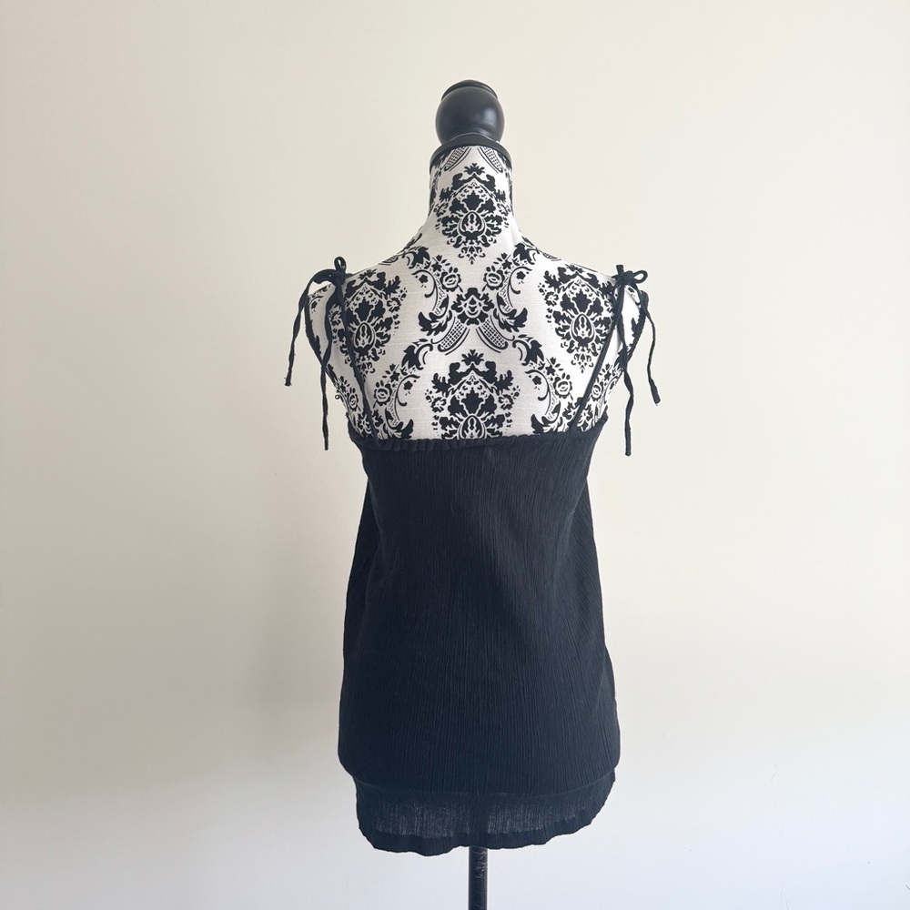Vintage Sugar 17 Crochet Tank Top – Black – Size M - Picture 3 of 7